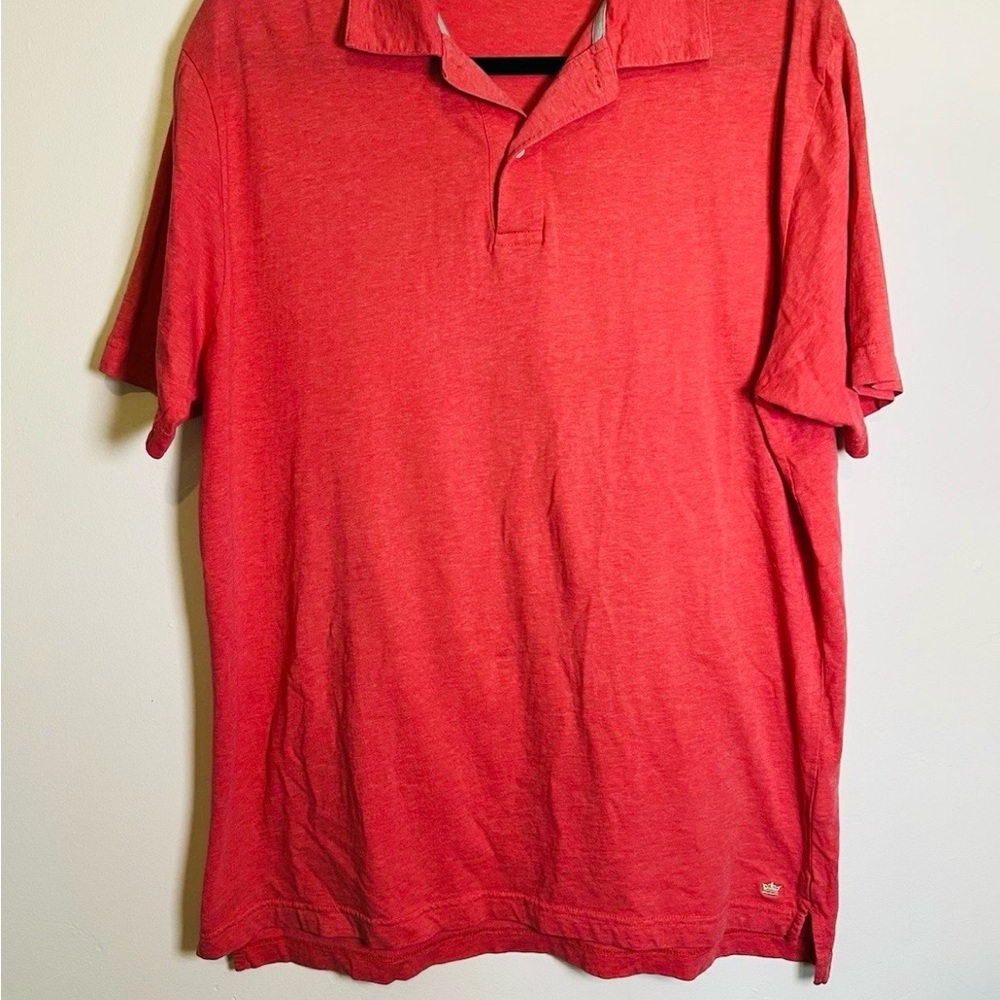 Peter Millar Contemporary Fit Men’s Golf Polo Medium Soft Red Polo Shirt